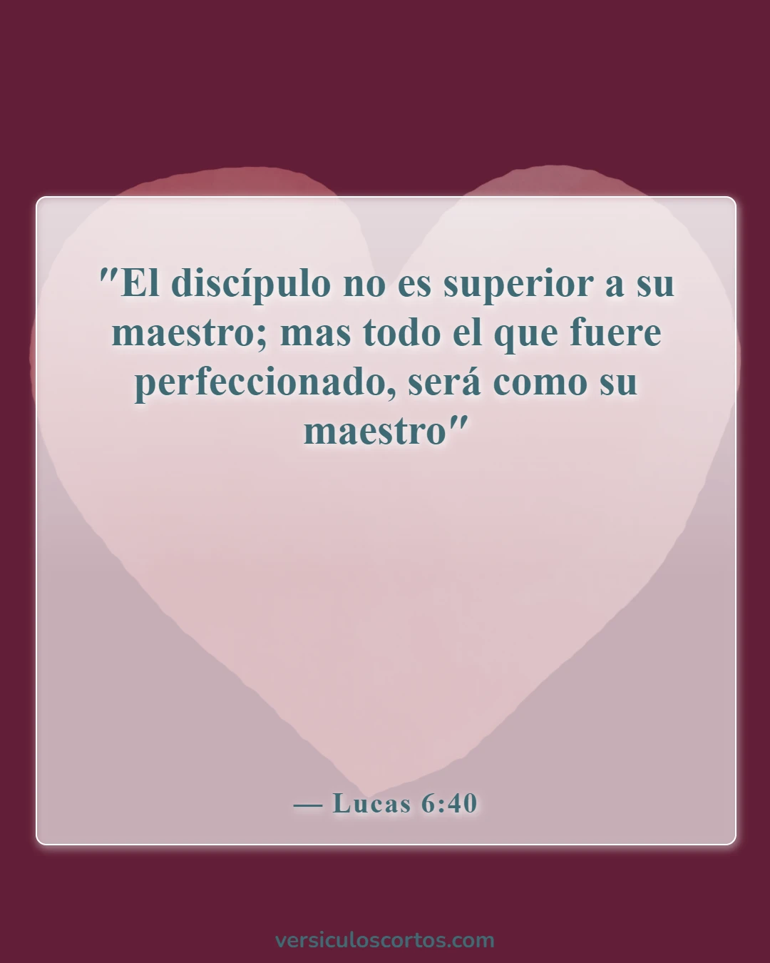 Versículos de la Biblia sobre la Imagen de Dios (Lucas 6:40)