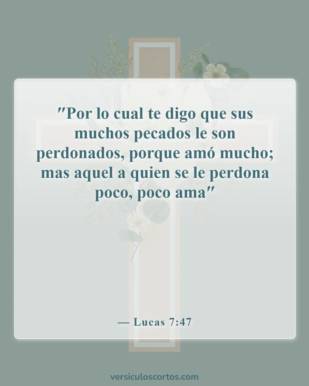 Versículos de la Biblia sobre el perdón de los pecados (Lucas 7:47)