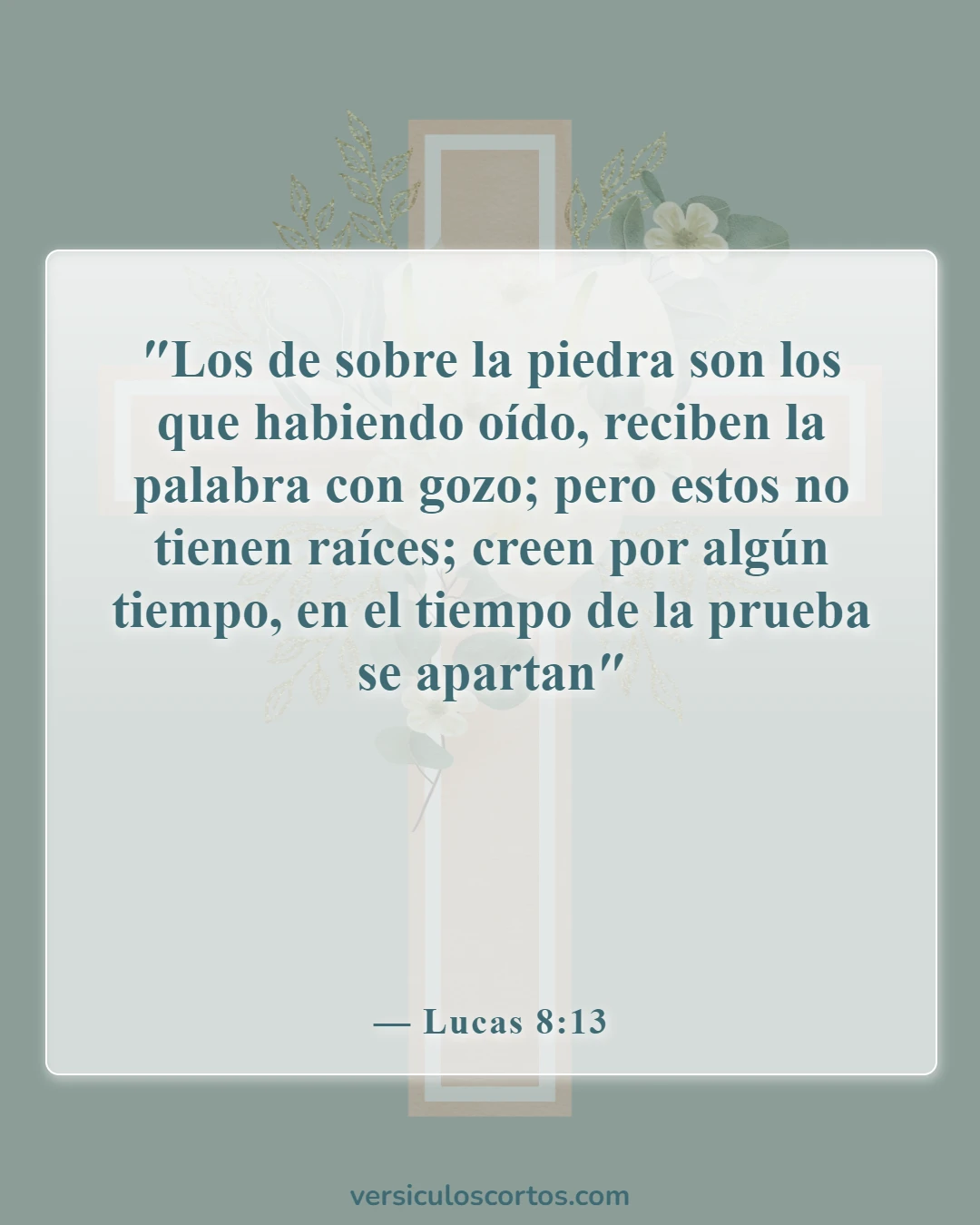 Versículos de la Biblia sobre perder el Espíritu Santo (Lucas 8:13)