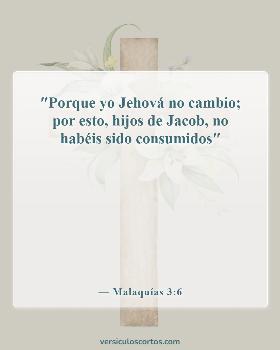 Versículos de la Biblia sobre Jehová (Malaquías 3:6)