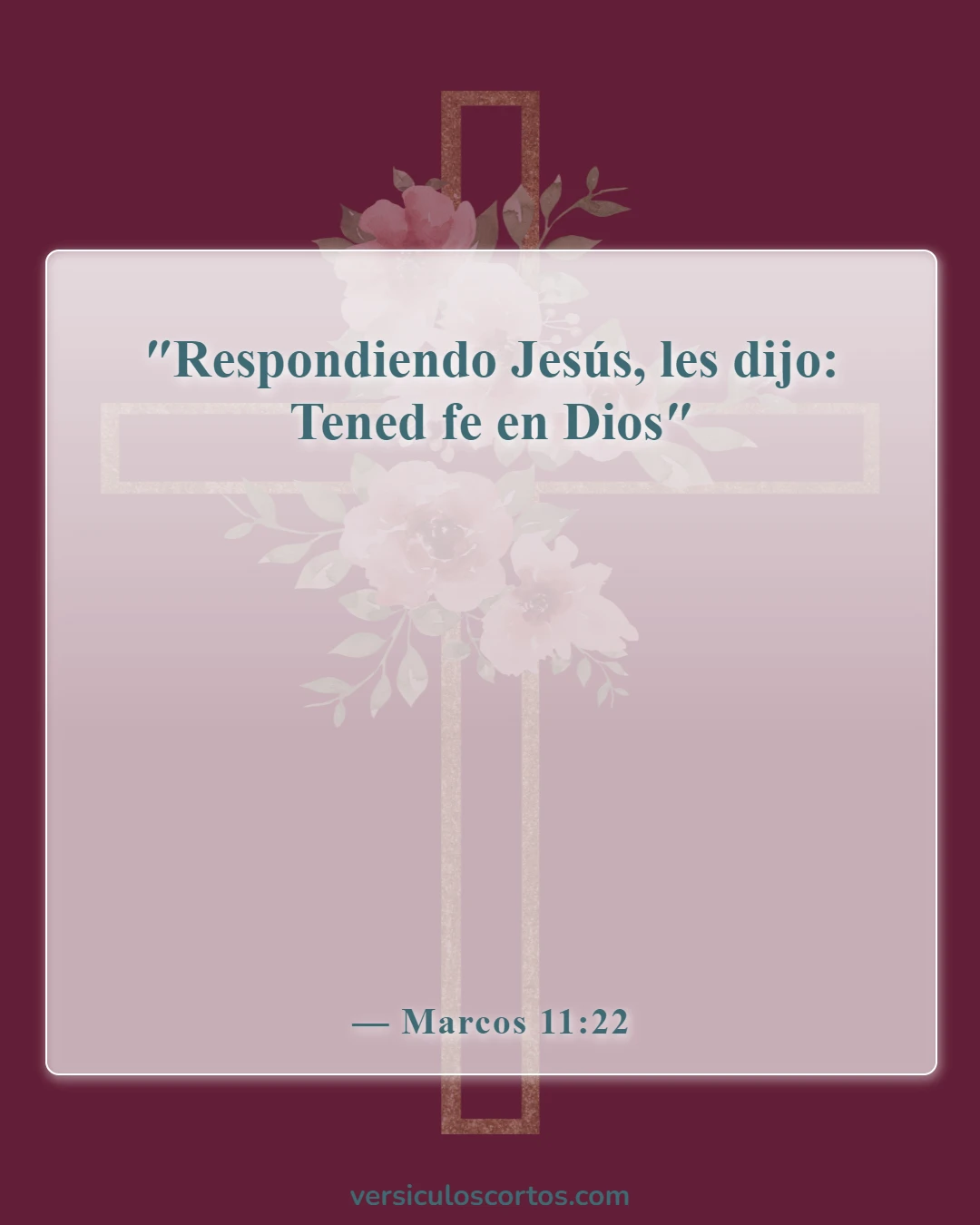Versículos de la Biblia sobre dar malos frutos (Marcos 11:22)