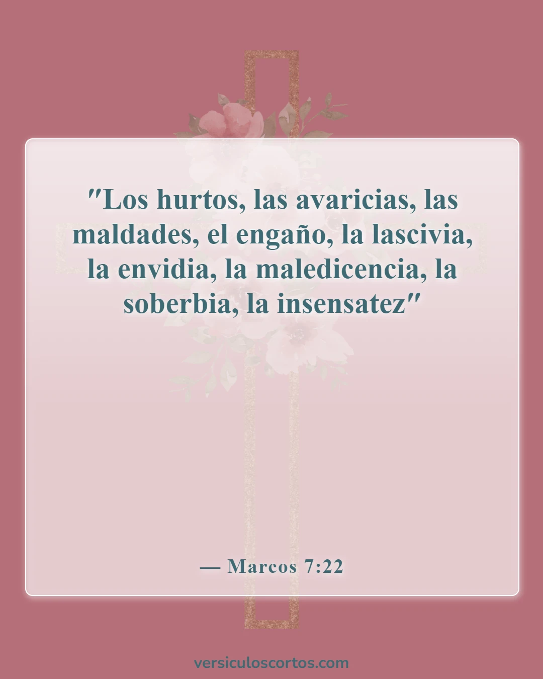 Versículos de la Biblia sobre la codicia (Marcos 7:22)