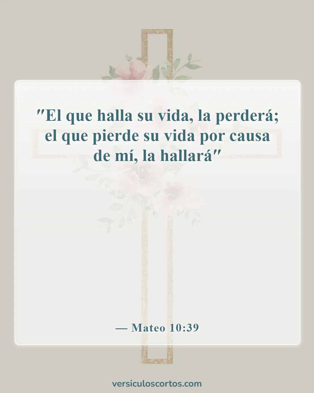 Versículos de la Biblia sobre ganar el mundo entero (Mateo 10:39)