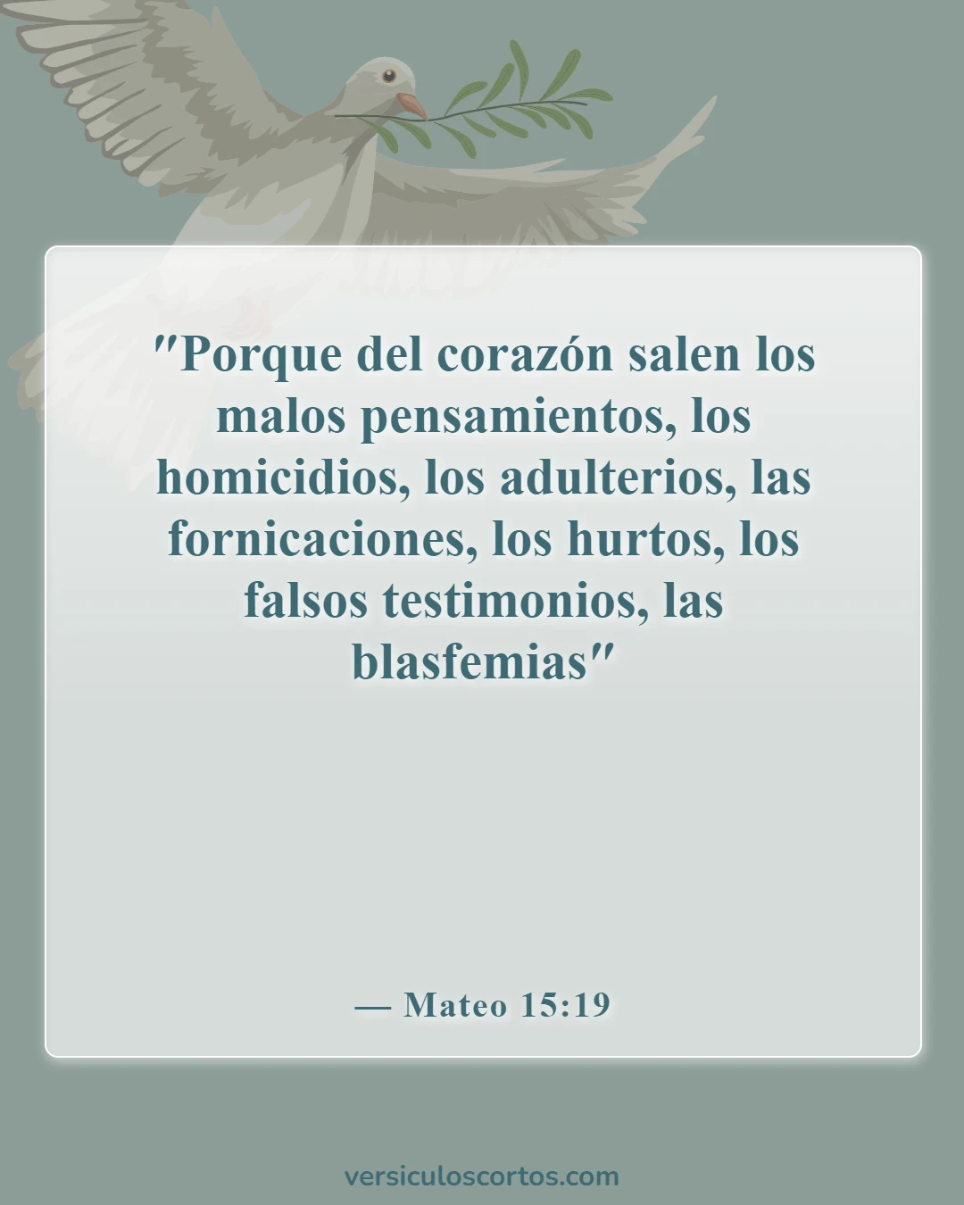Versículos de la Biblia sobre cometer adulterio (Mateo 15:19)