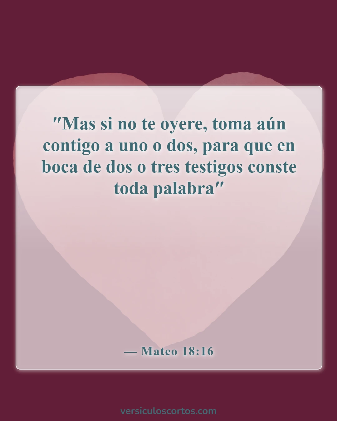 Versículos de la Biblia sobre perdonarse unos a otros (Mateo 18:16)