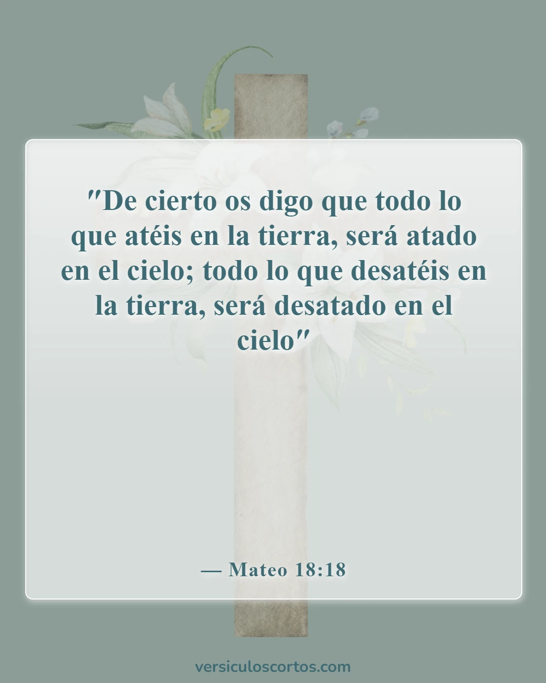 Versículos de la Biblia sobre romper maldiciones (Mateo 18:18)