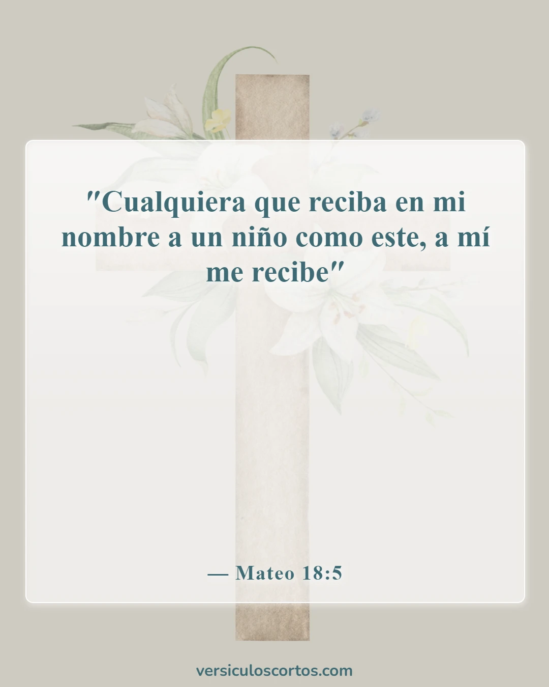 Versículos de la Biblia sobre el cuidado de los niños (Mateo 18:5)
