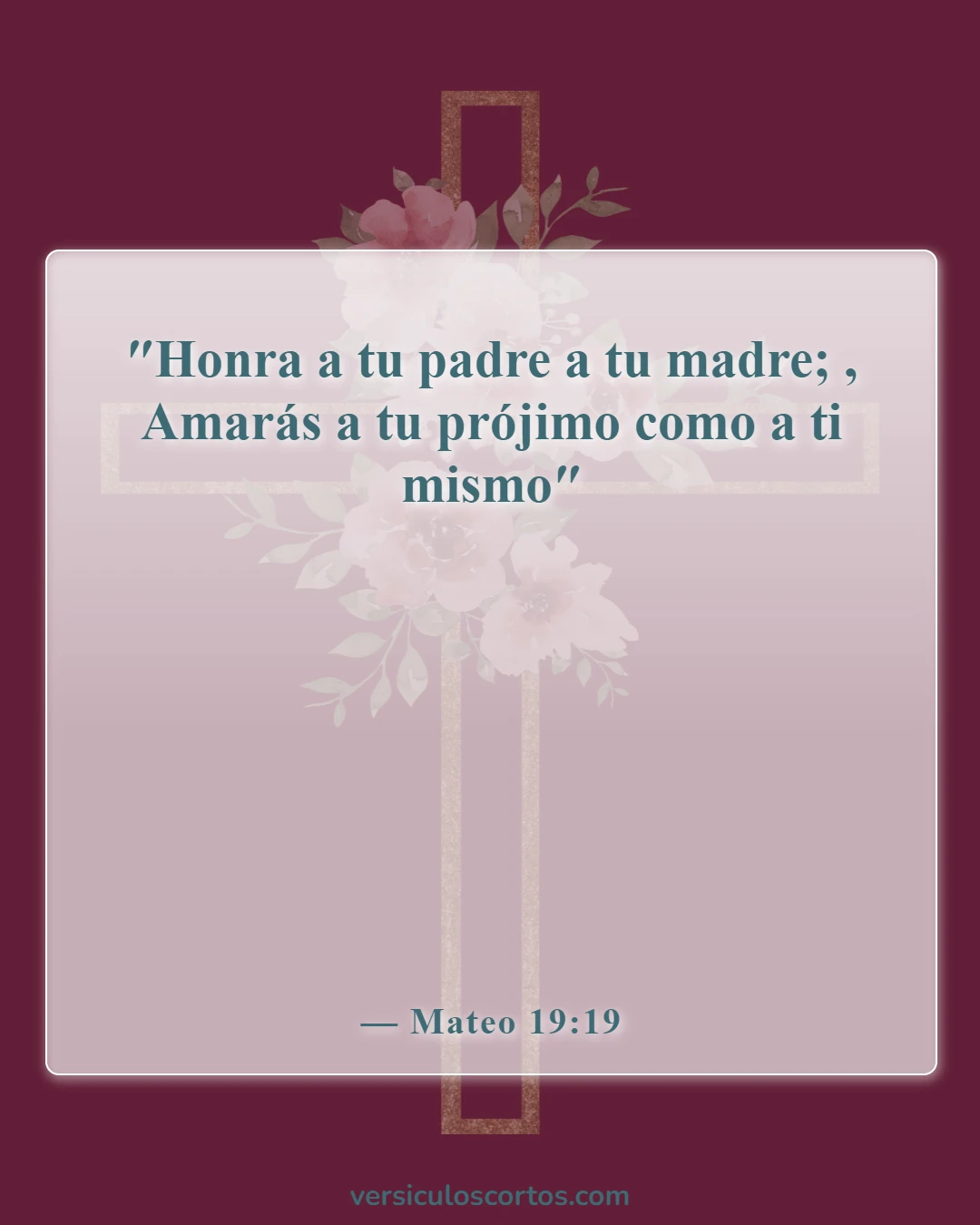 Versículos bíblicos sobre cuidar de tu familia (Mateo 19:19)