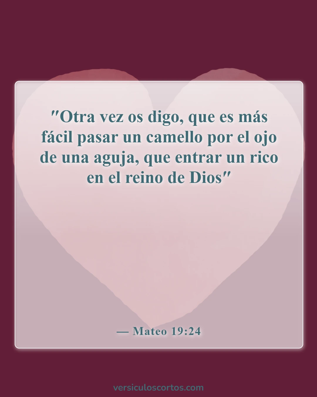 Versículos de la Biblia sobre ganar el mundo entero (Mateo 19:24)