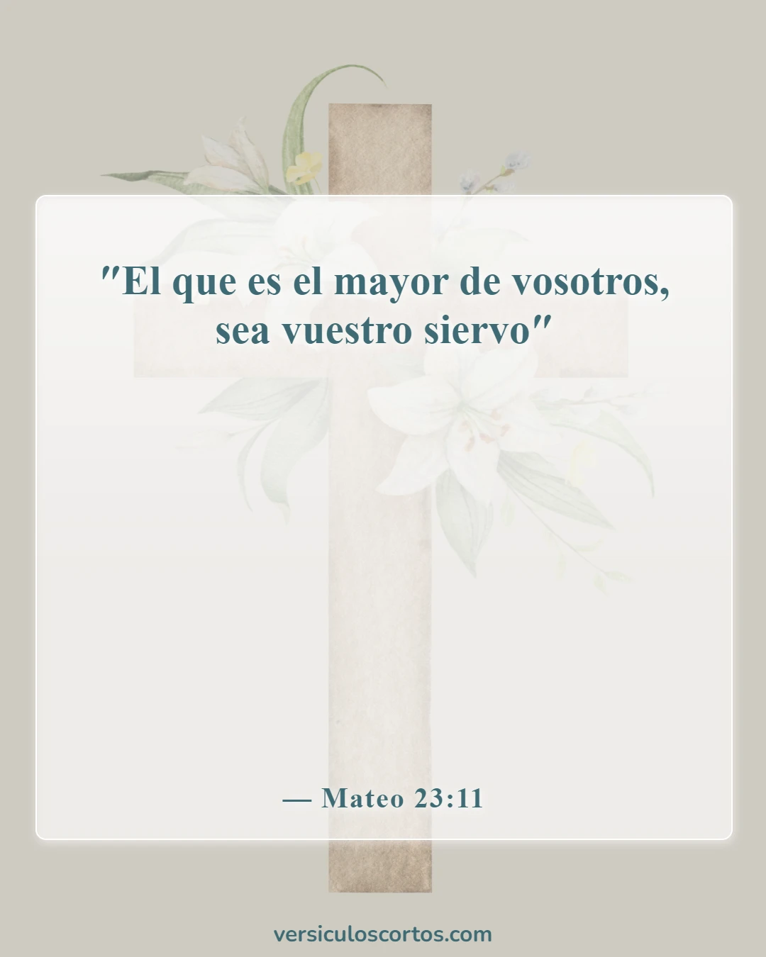 Versículos de la Biblia sobre líderes en la Biblia (Mateo 23:11)