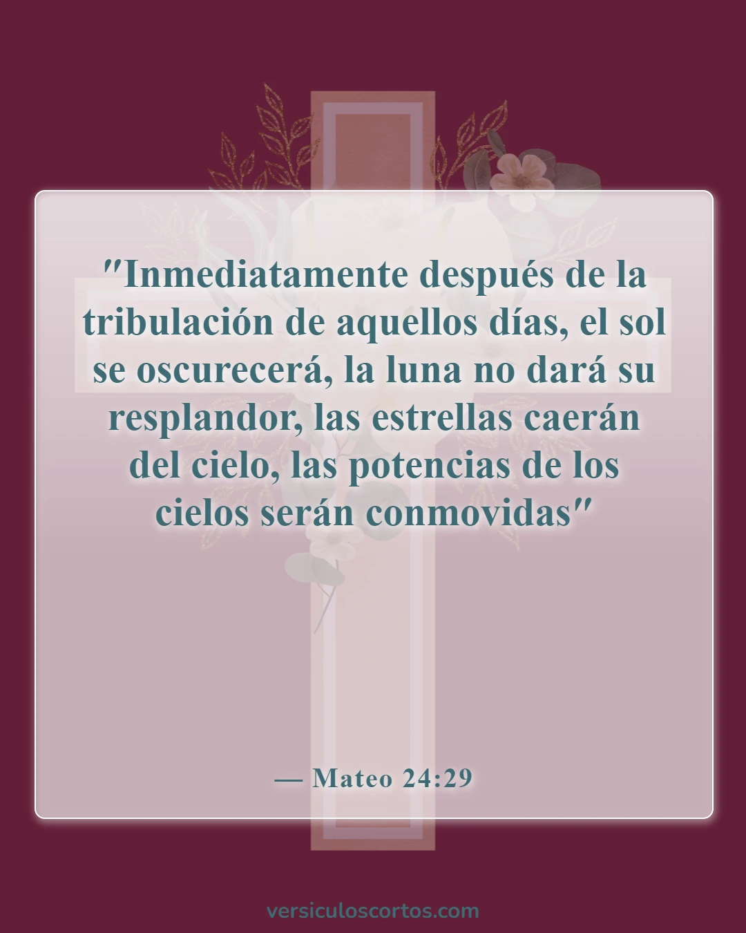 Versículos bíblicos sobre el fin del mundo (Mateo 24:29)