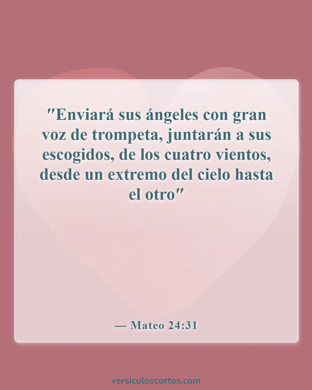 Versículos de la Biblia sobre ángeles y humanos (Mateo 24:31)