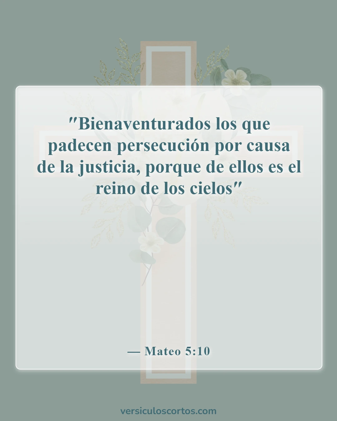 Versículos de la Biblia sobre el bien y el mal (Mateo 5:10)