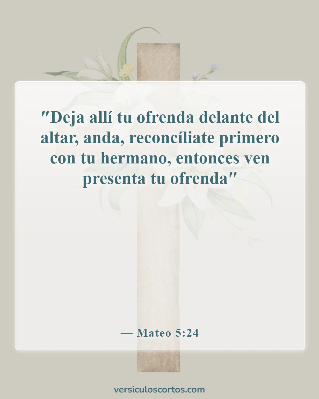 Versículos de la Biblia sobre perdonar a los enemigos (Mateo 5:24)