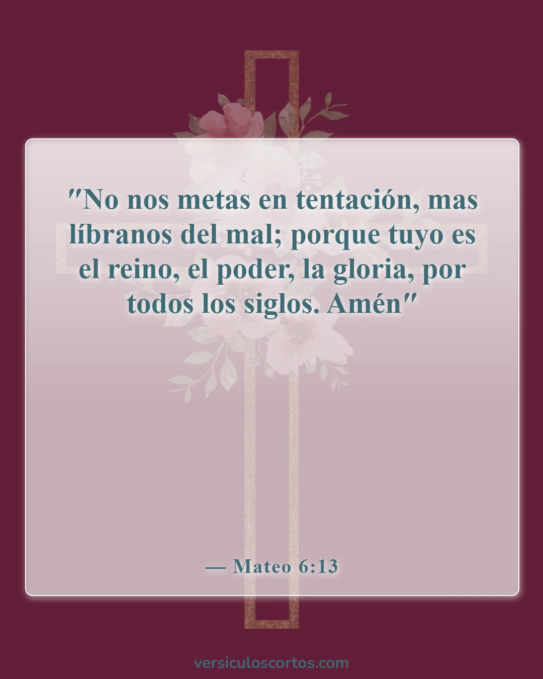 Versículos de la Biblia sobre las tentaciones (Mateo 6:13)