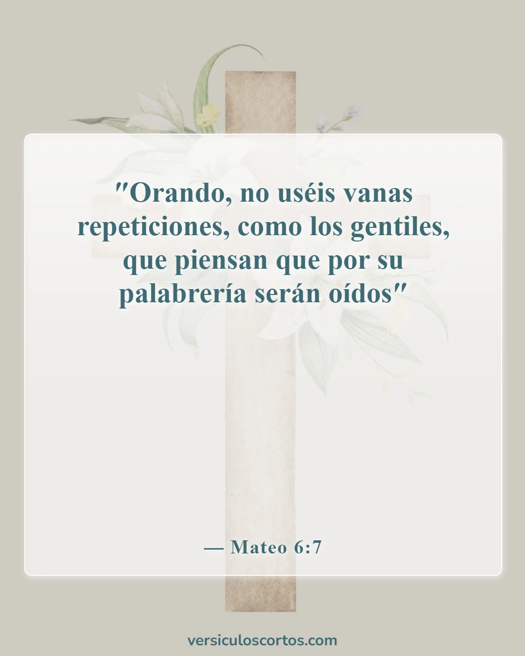 Versículos de la Biblia sobre el parloteo (Mateo 6:7)