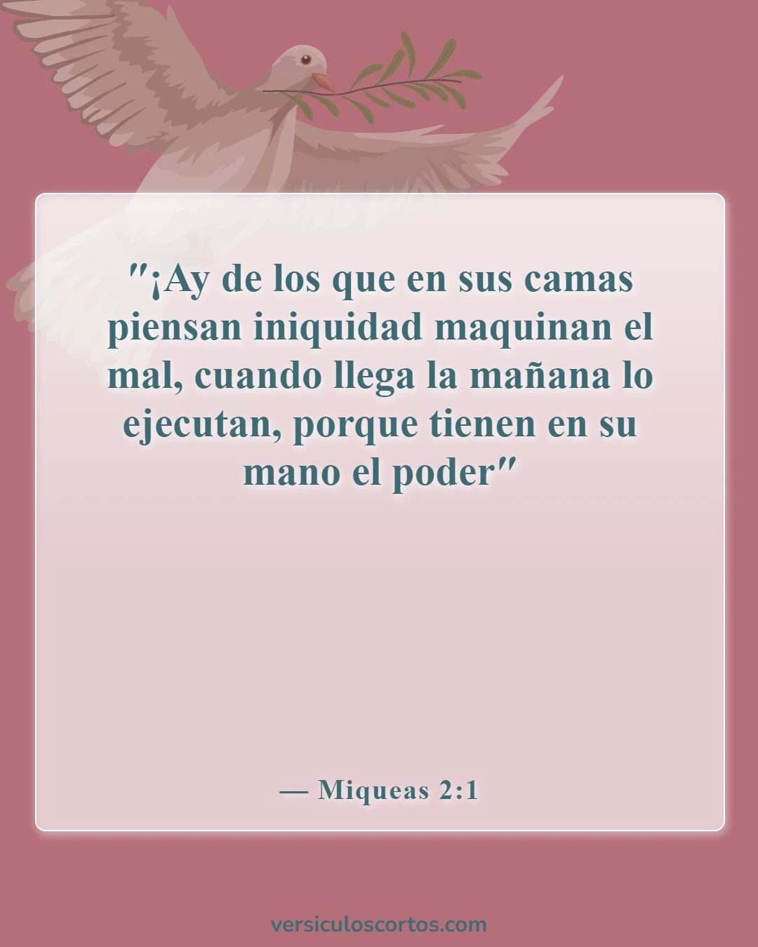 Versículos de la Biblia sobre la gente malvada (Miqueas 2:1)