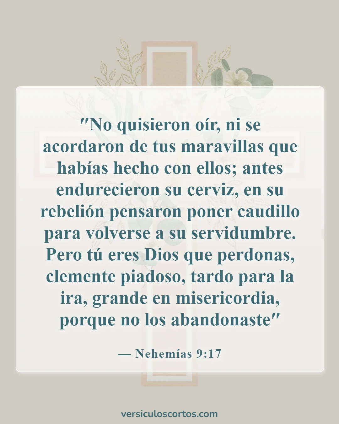 Versículos de la Biblia sobre el perdón de los pecados (Nehemías 9:17)