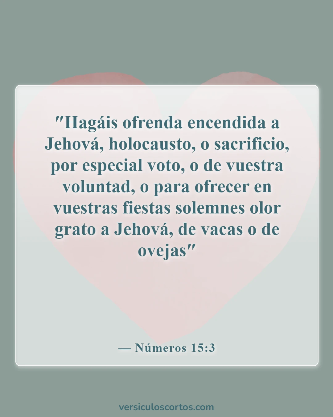 Versículos de la Biblia sobre sacrificios (Números 15:3)