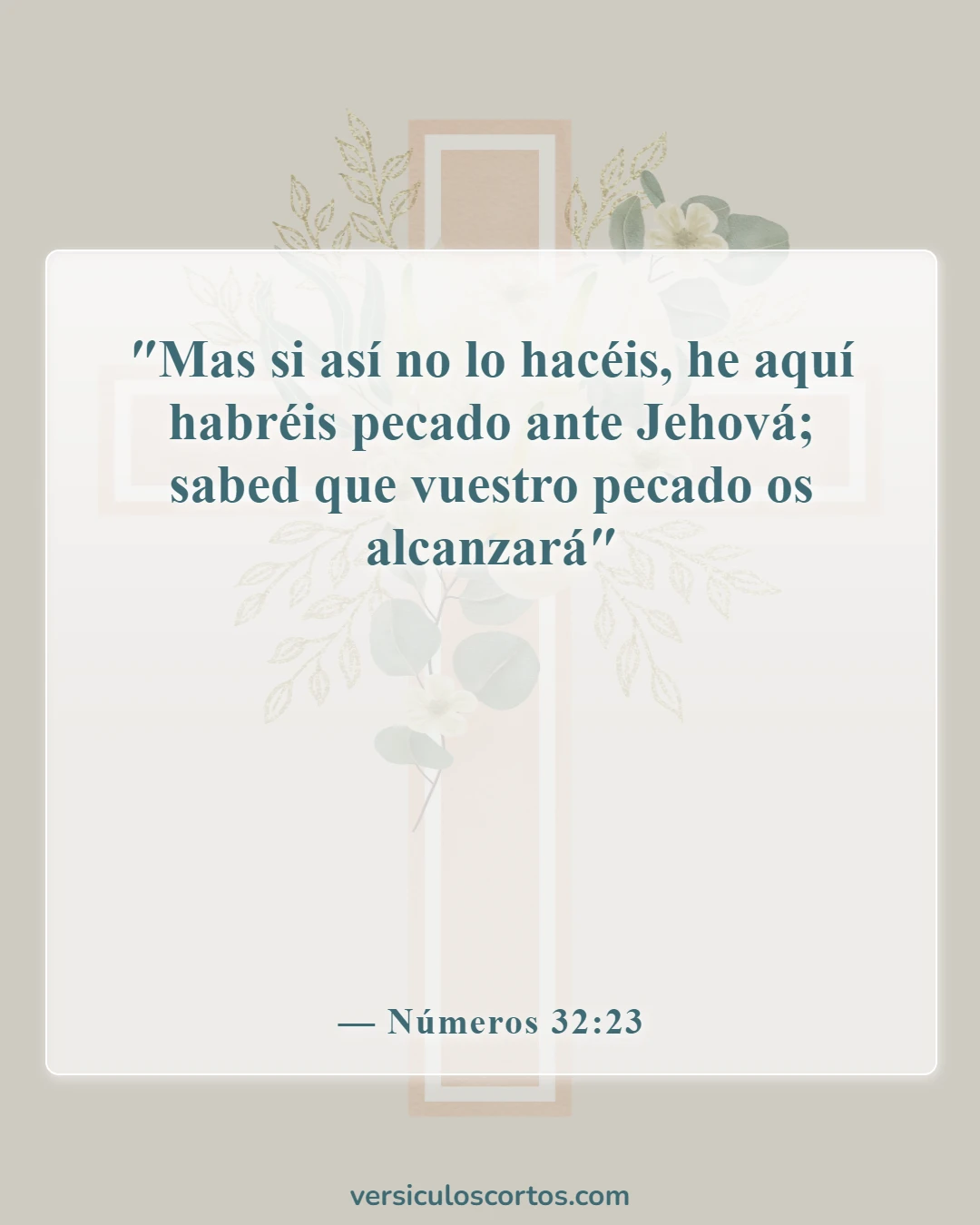 Versículos de la Biblia sobre el castigo del pecado (Números 32:23)