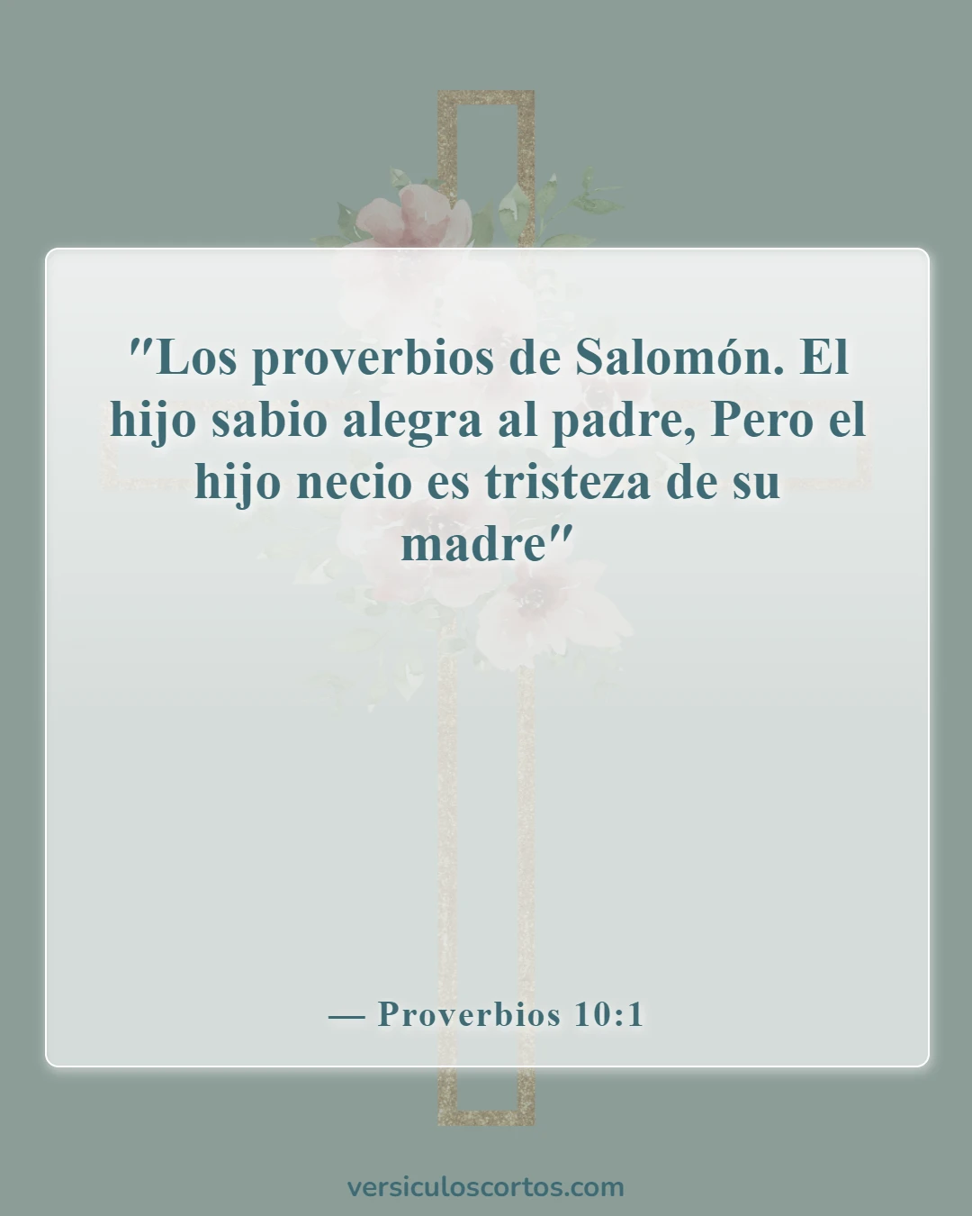 Versículos de la Biblia sobre padres e hijos (Proverbios 10:1)