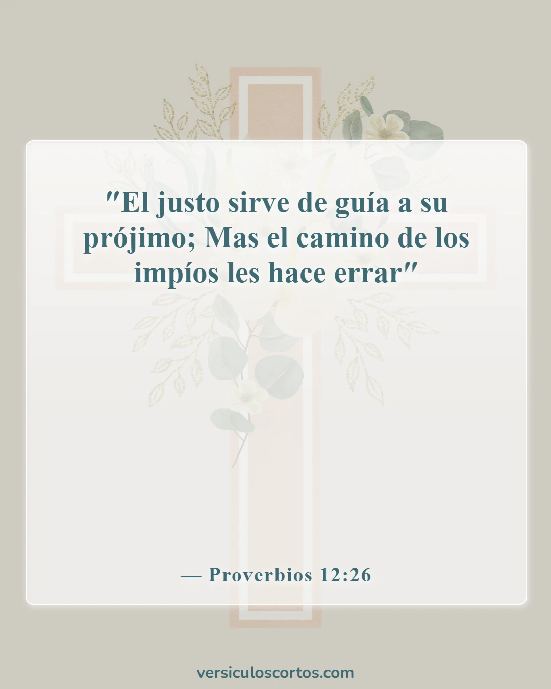 Versículos de la Biblia sobre salir con un no creyente (Proverbios 12:26)