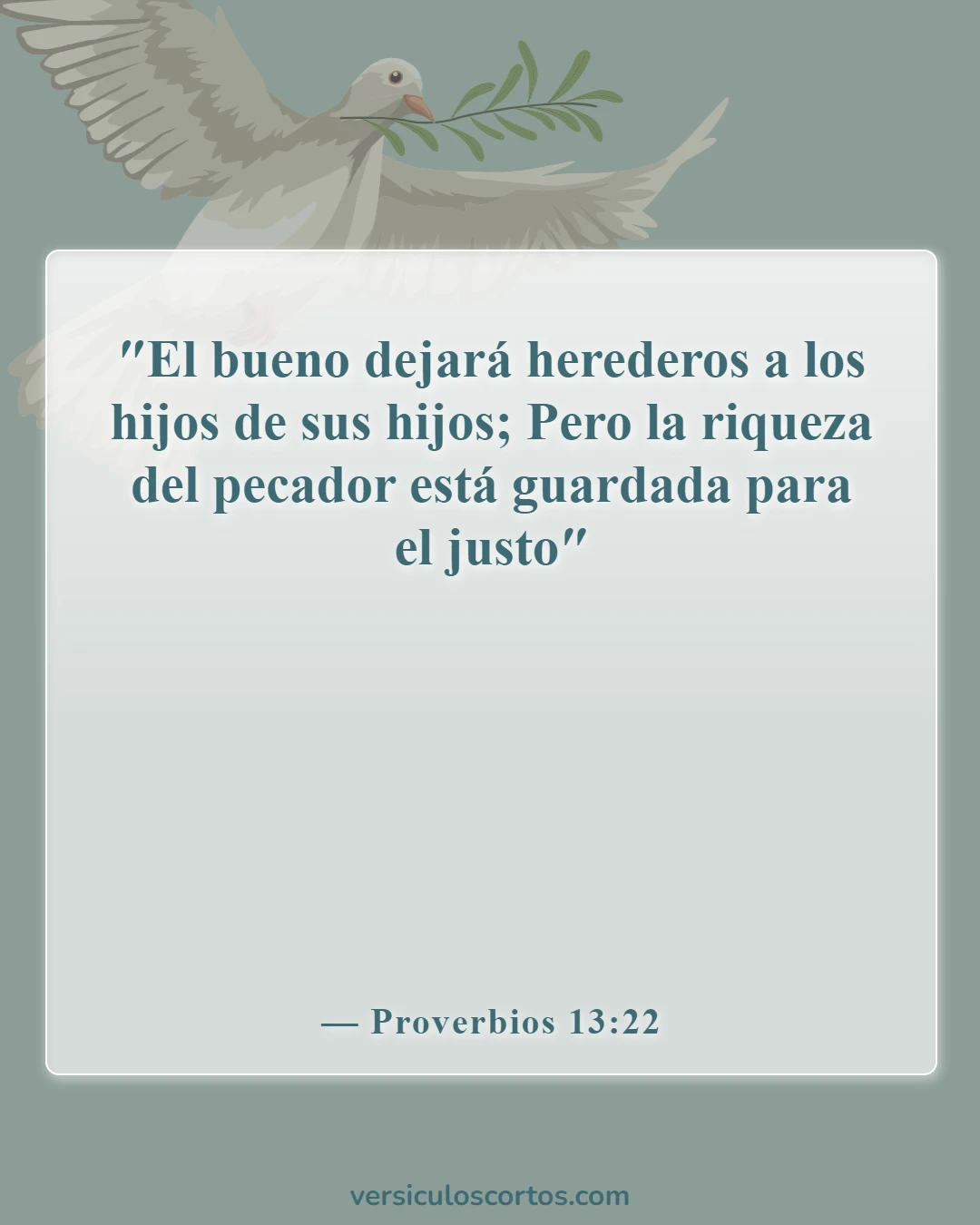 Versículos bíblicos sobre la vida abundante (Proverbios 13:22)