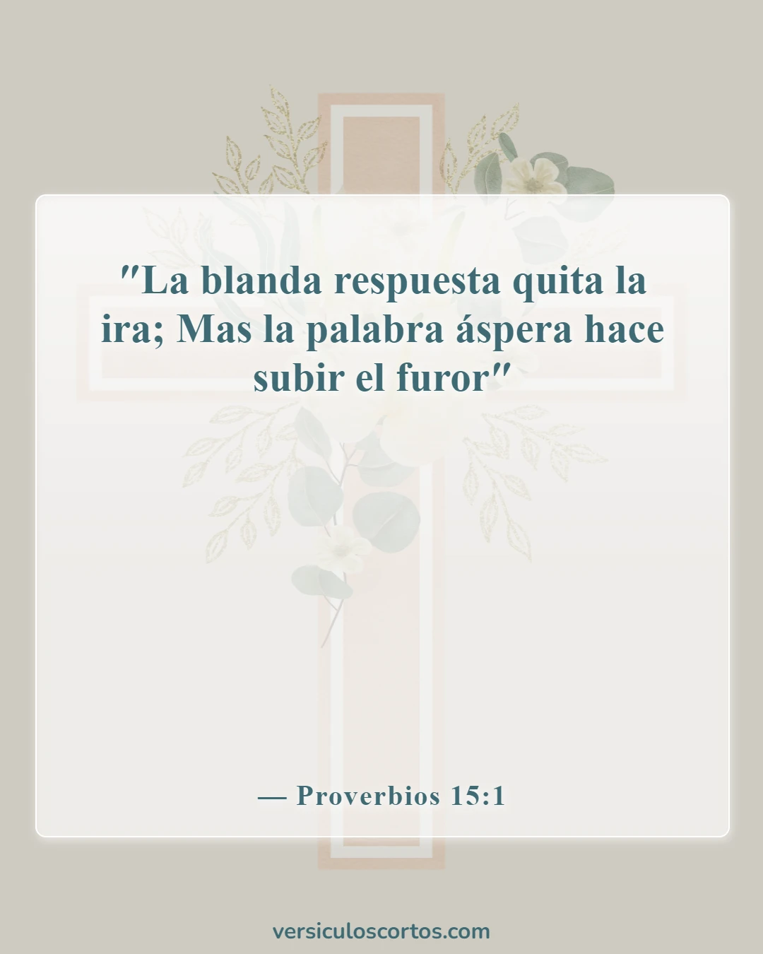 Versículos de la Biblia sobre perdonar a tus enemigos (Proverbios 15:1)