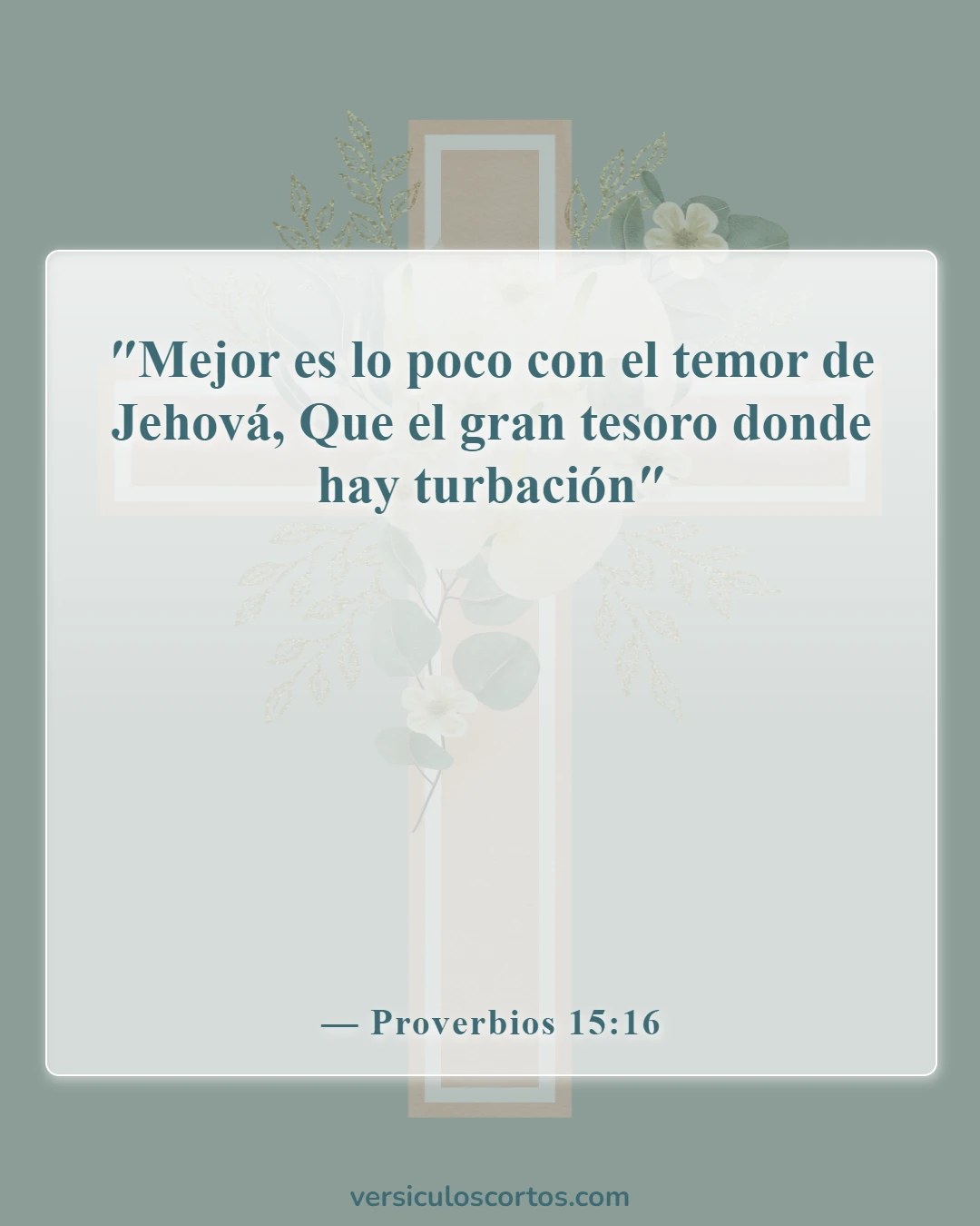 Versículos bíblicos sobre posesiones terrenales (Proverbios 15:16)