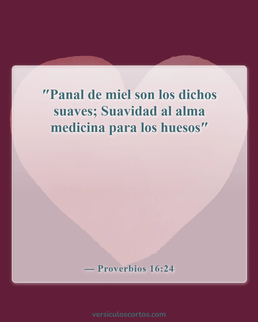 Versículos bíblicos sobre bendecir a alguien (Proverbios 16:24)