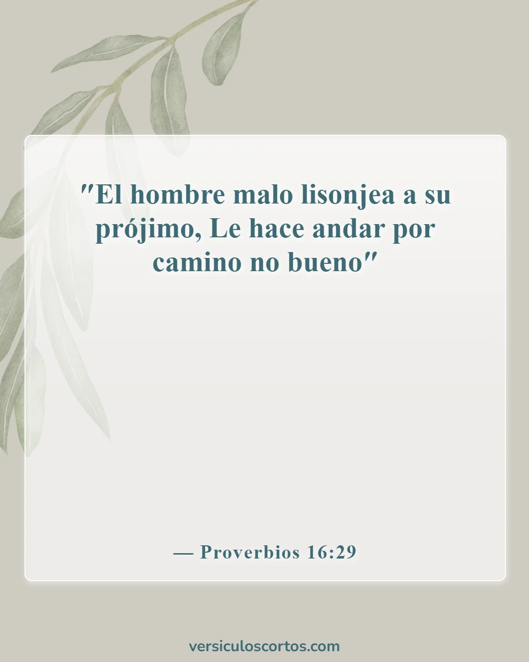 Versículos de la Biblia sobre la mala influencia (Proverbios 16:29)