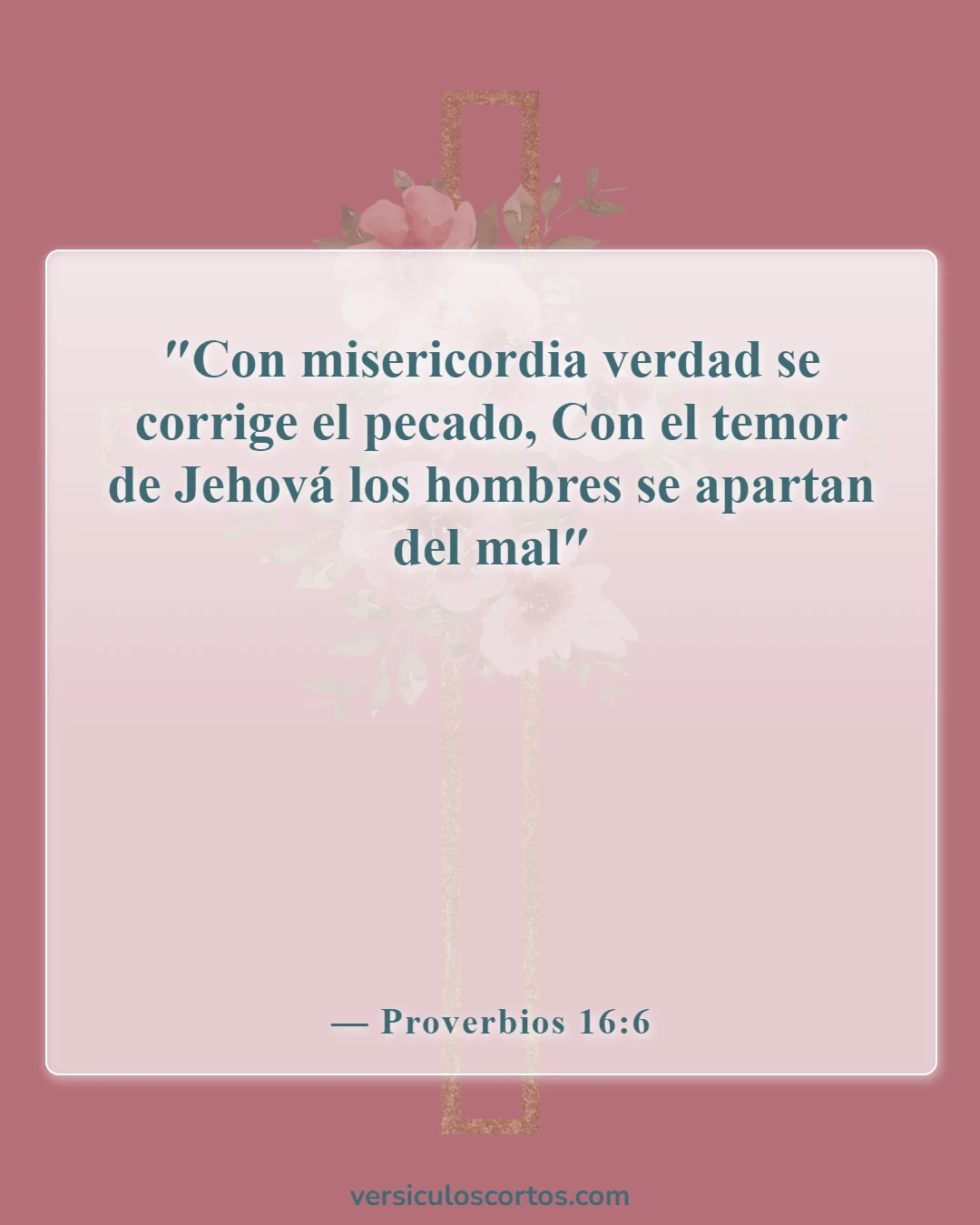 Versículos de la Biblia sobre la Apariencia del Mal (Proverbios 16:6)