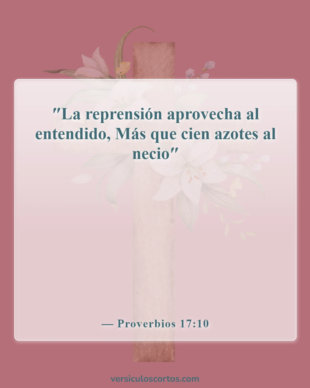 Versículos de la Biblia sobre llamar a alguien necio (Proverbios 17:10)