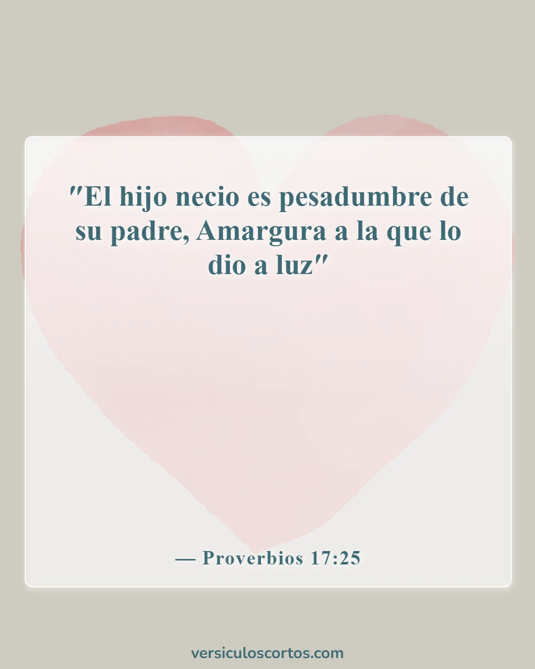 Versículos de la Biblia sobre padres abusivos (Proverbios 17:25)