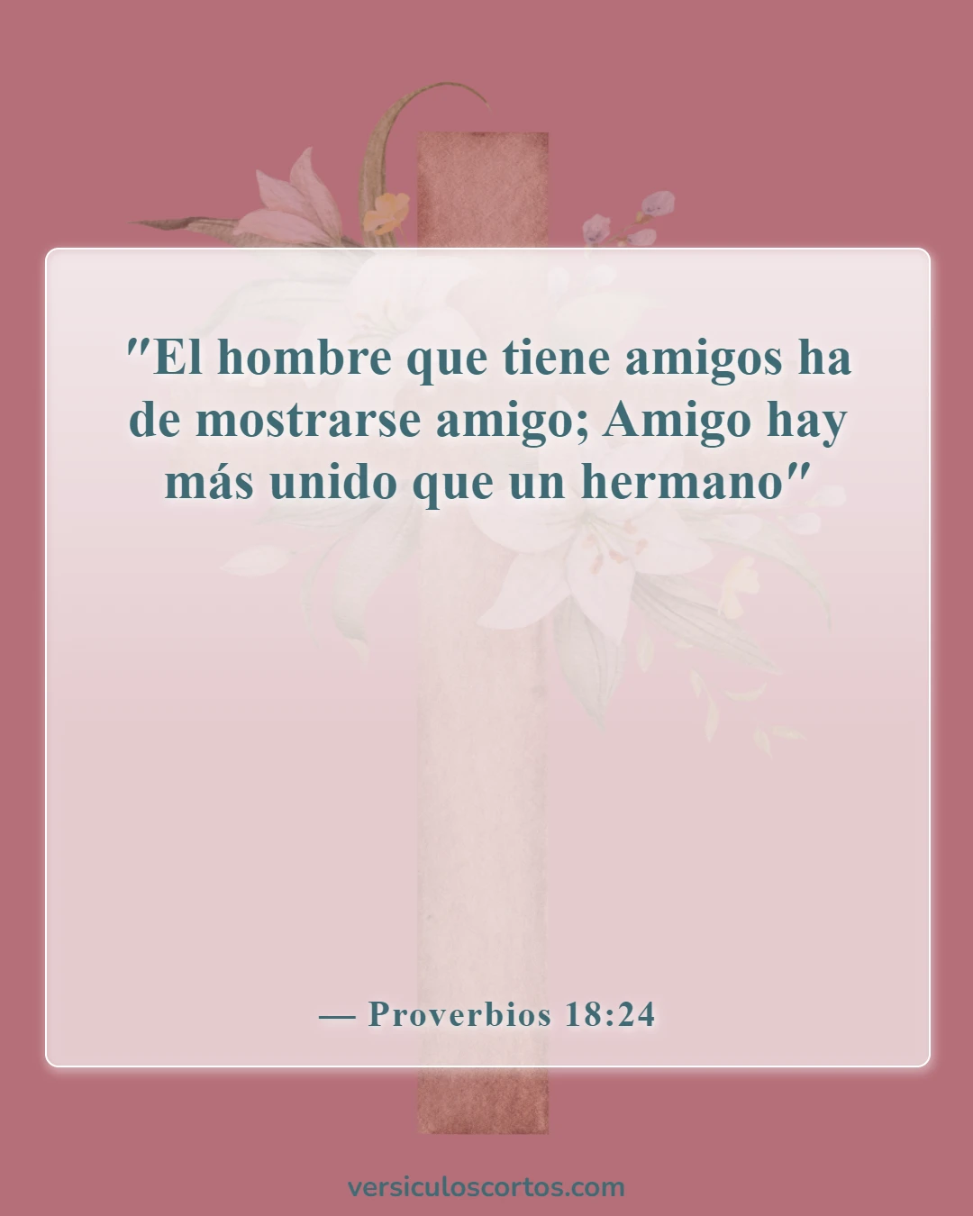 Versículos de la Biblia sobre Jesús como amigo (Proverbios 18:24)