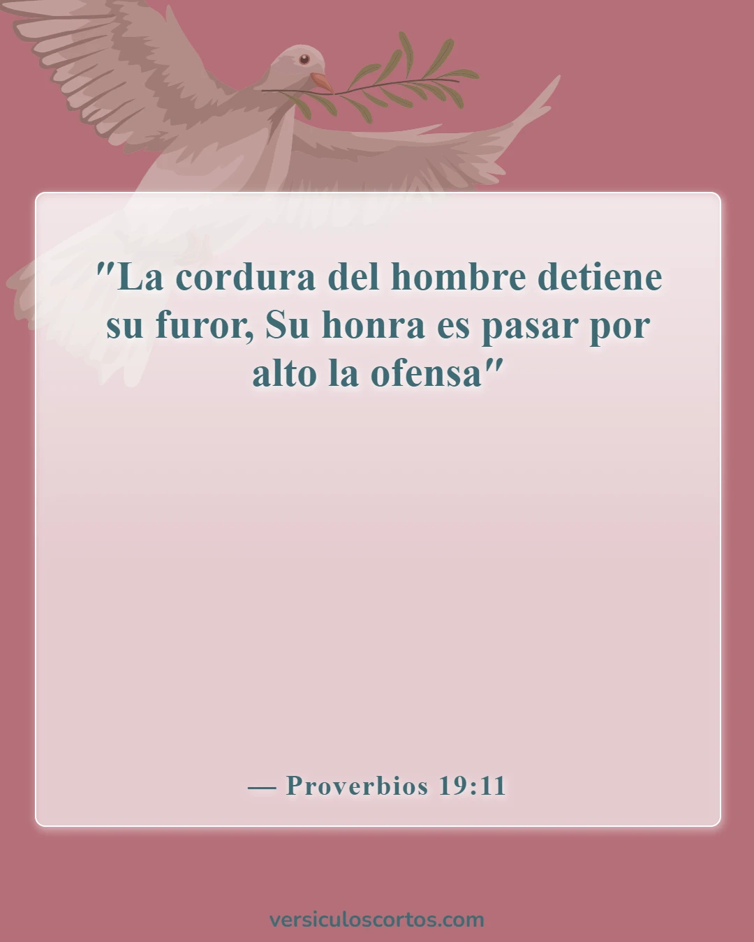 Versículos de la Biblia sobre perdonar a tus enemigos (Proverbios 19:11)