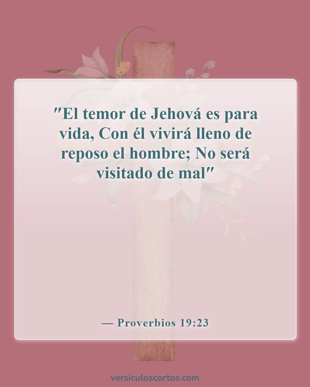 Versículos de la Biblia sobre disfrutar de la vida (Proverbios 19:23)