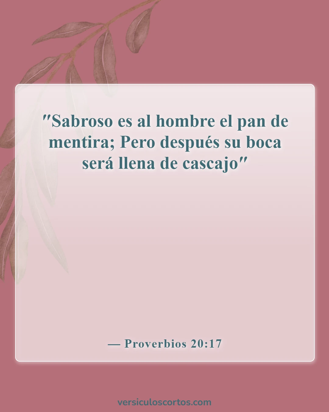 Versículos de la Biblia sobre el castigo por robar (Proverbios 20:17)