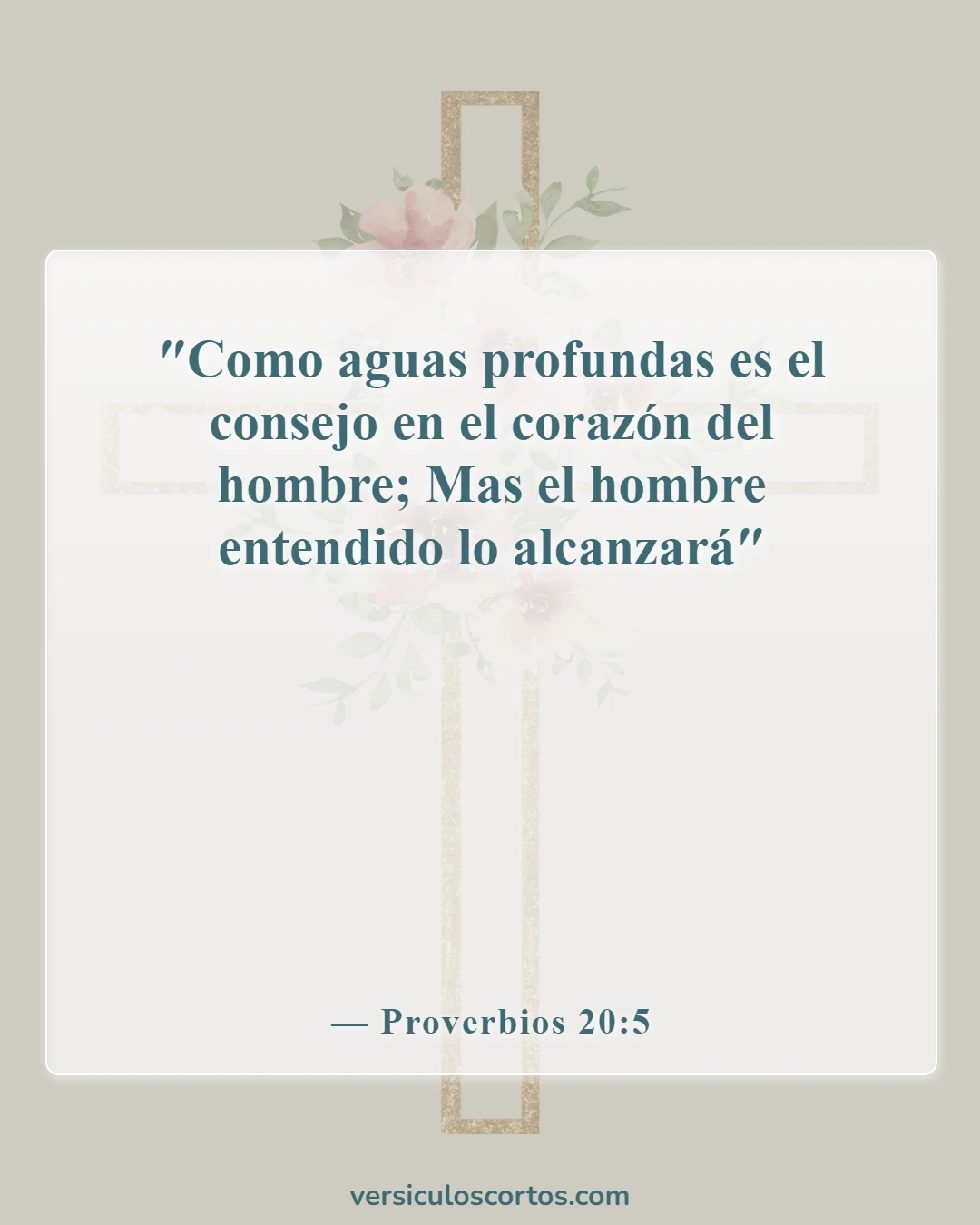 Versículos de la Biblia sobre elegir una carrera (Proverbios 20:5)