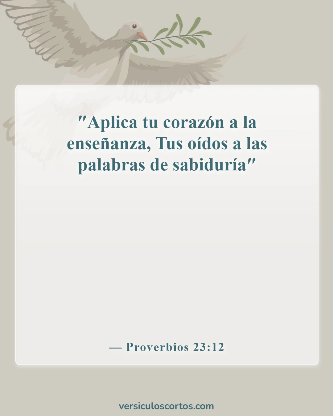 Versículos de la Biblia sobre la falta de conocimiento (Proverbios 23:12)