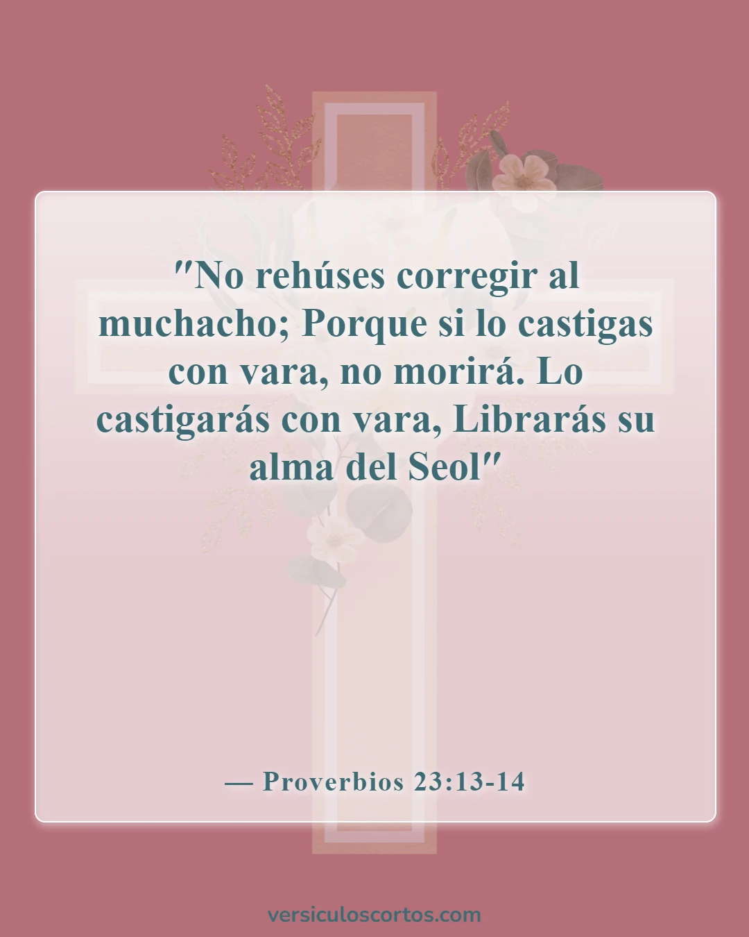 Versículos bíblicos sobre honrar a los niños (Proverbios 23:13-14)