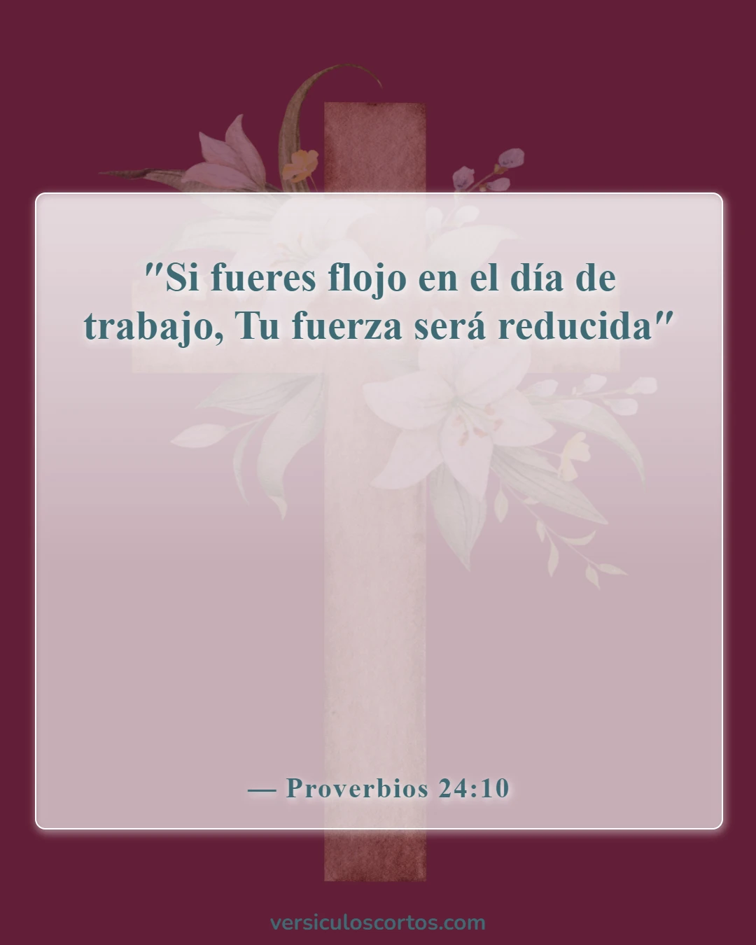 Versículos de la Biblia sobre la aflicción (Proverbios 24:10)