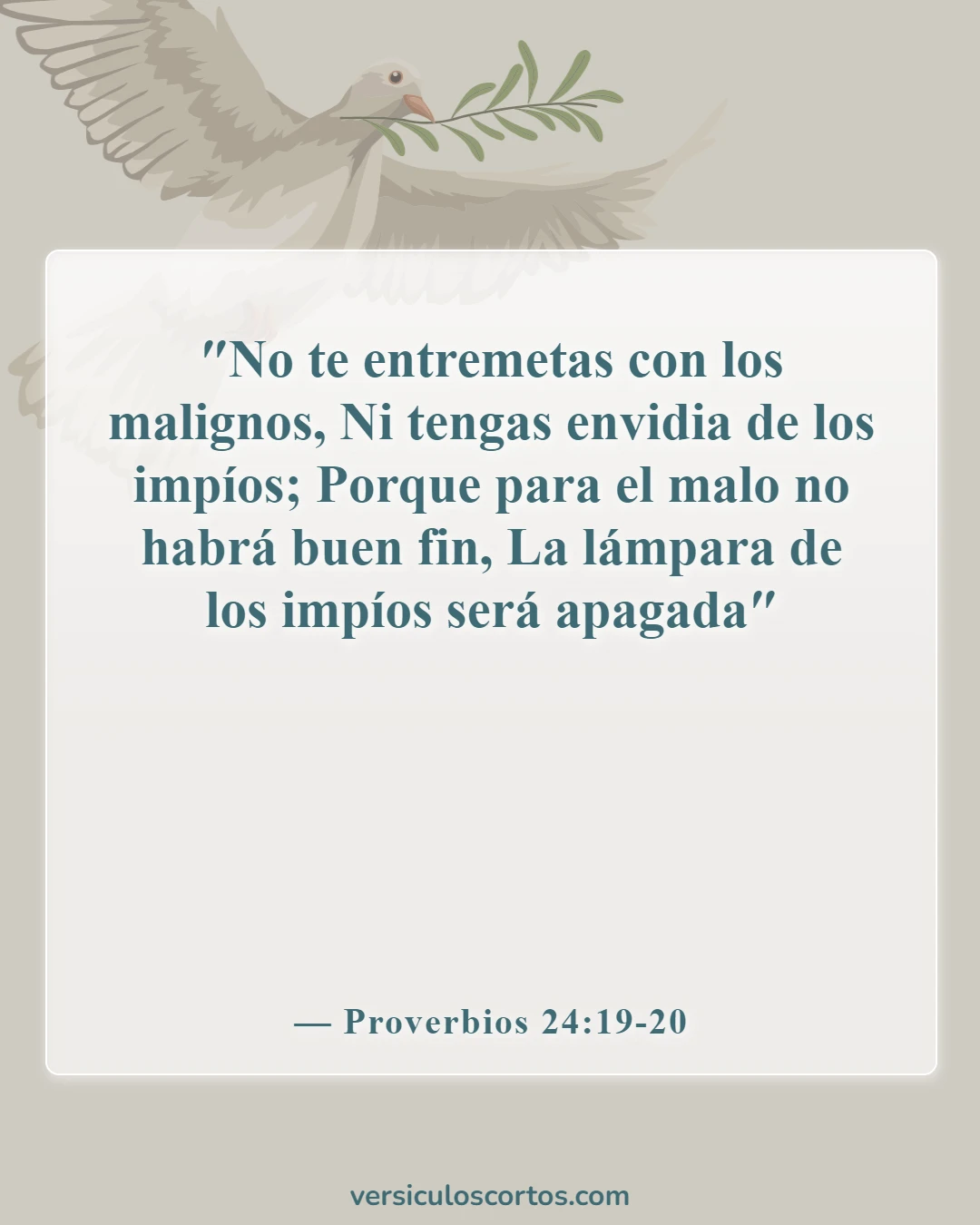 Versículos de la Biblia sobre la gente malvada (Proverbios 24:19-20)
