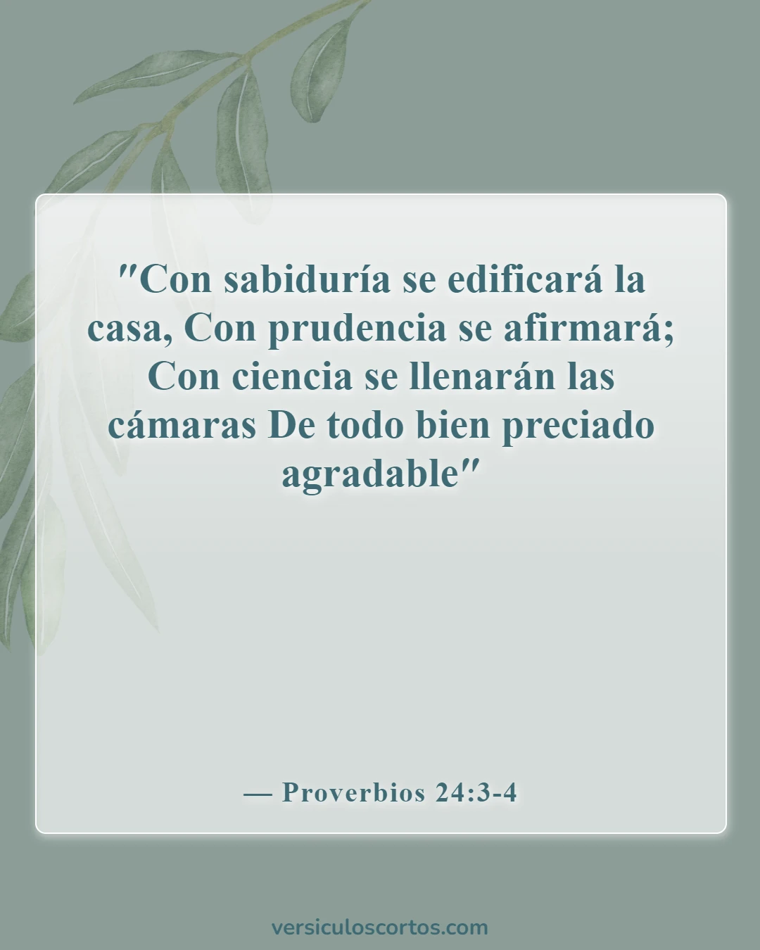 Versículos de la Biblia sobre el amor y el matrimonio (Proverbios 24:3-4)