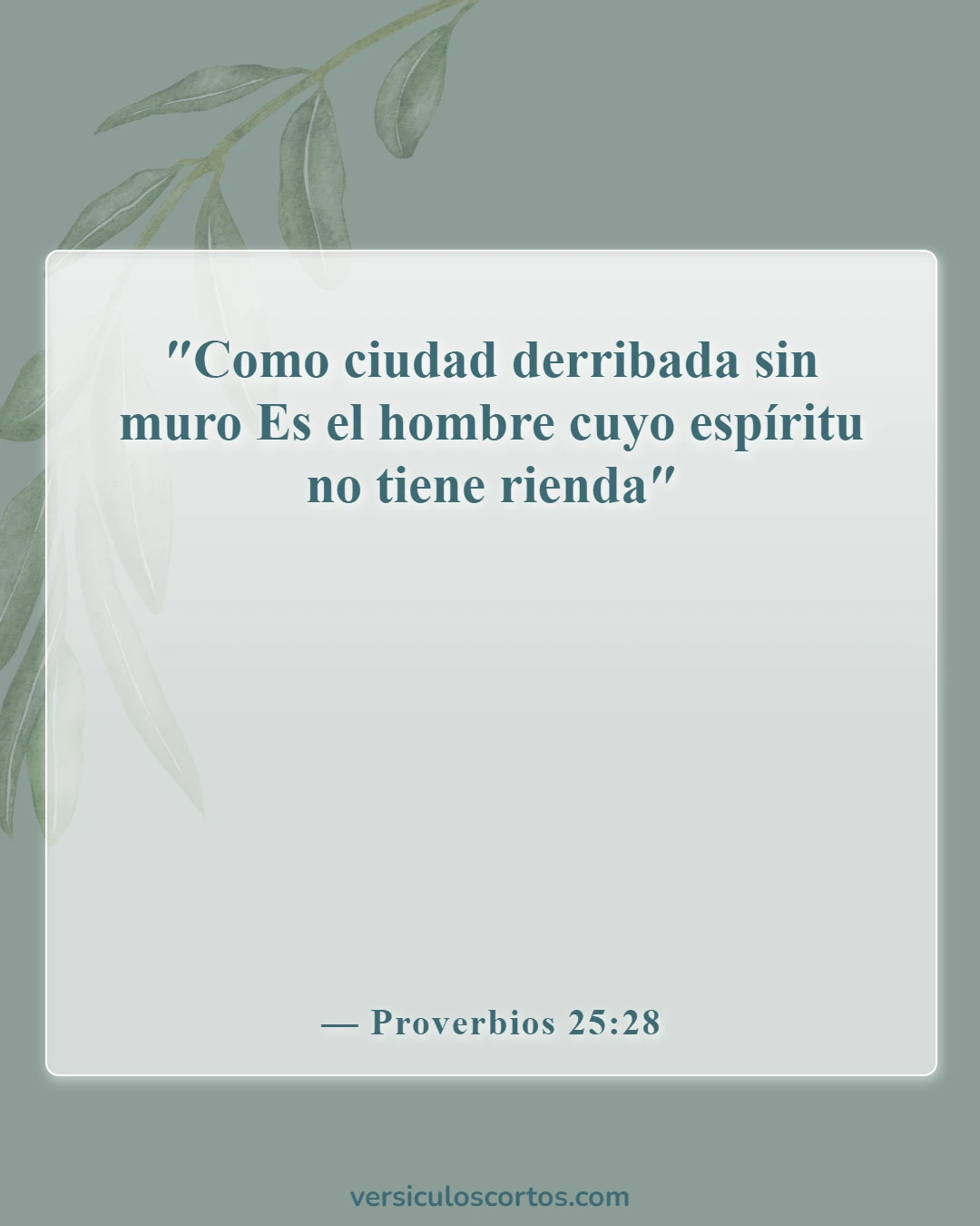 Versículos de la Biblia sobre las tentaciones (Proverbios 25:28)