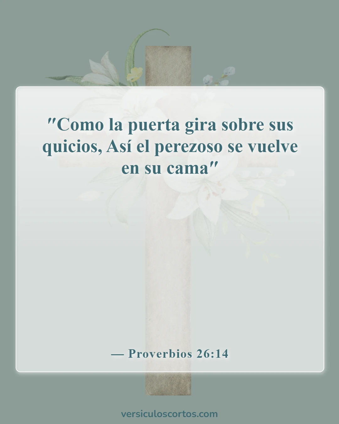 Versículos de la Biblia sobre el parloteo (Proverbios 26:14)