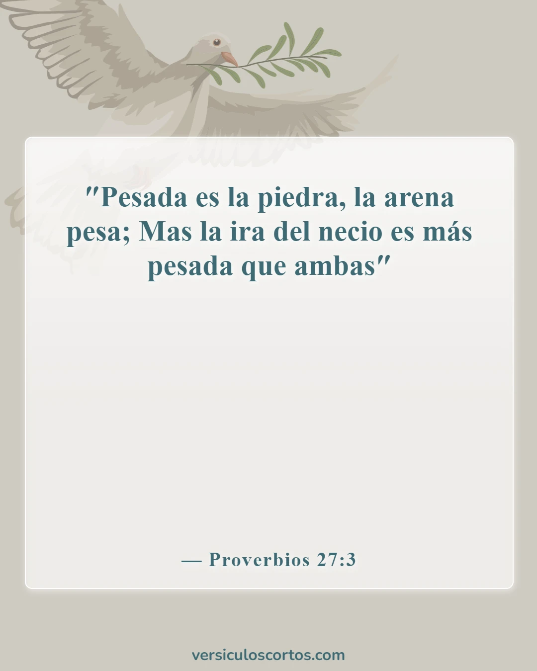 Versículos de la Biblia sobre llamar a alguien necio (Proverbios 27:3)