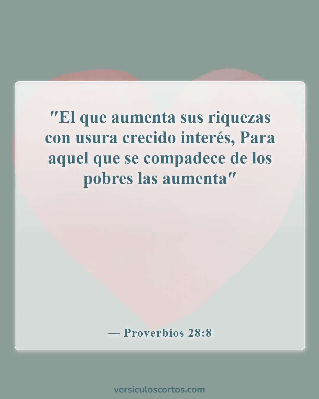 Versículos de la Biblia sobre pedir dinero (Proverbios 28:8)