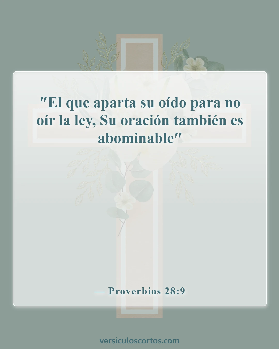 Versículos bíblicos sobre el propósito de la ley (Proverbios 28:9)