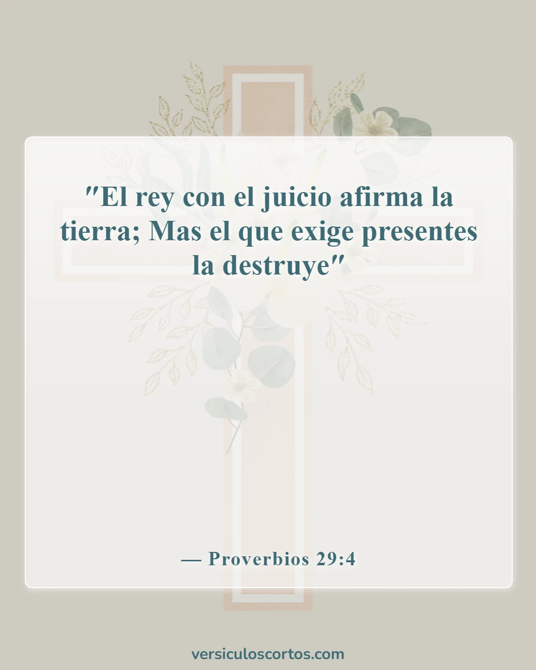 Versículos de la Biblia sobre líderes en la Biblia (Proverbios 29:4)